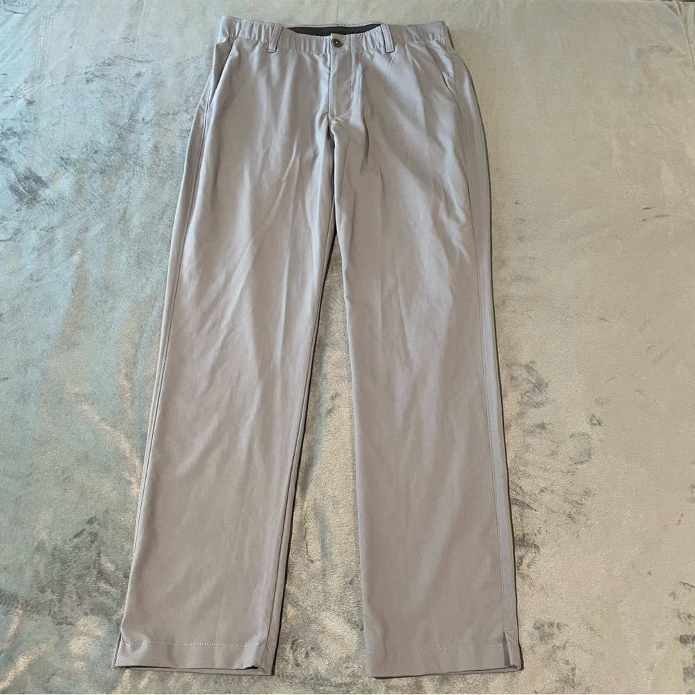 Under Armour Pants Mens 34x32 Gray The Showdown Gold Performance Chino
